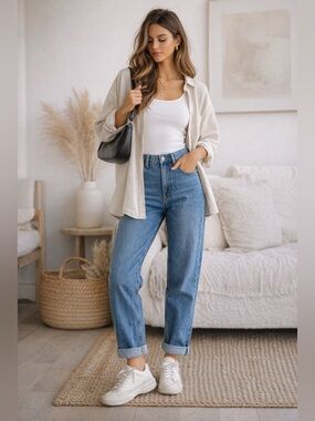 Levi’s 80s Mom Jeans 29x30 High Rise Straight Leg Vintage Wash Denim